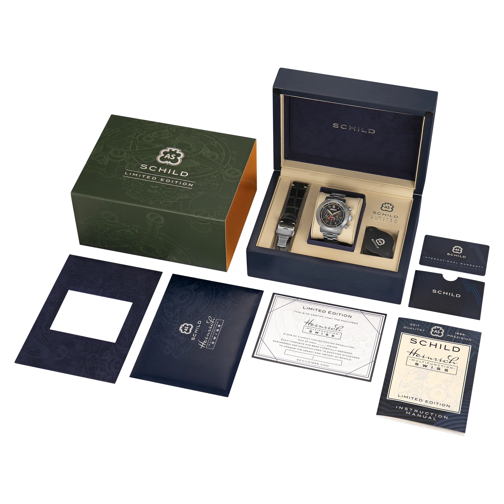 Schild Heinrich Swiss Multifunction Vintage Grey Men's Limited Edition Watch SC-1005-44