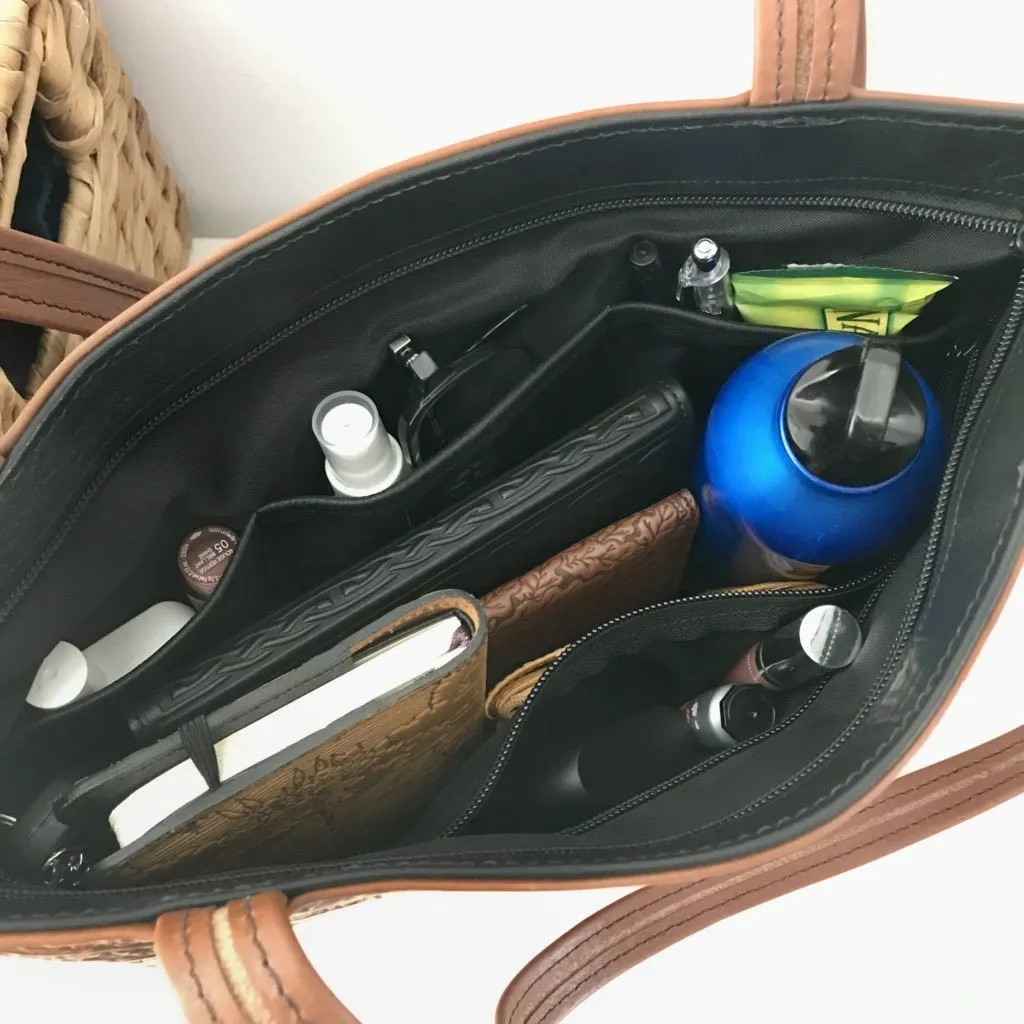 SECOND, Streamline Handbag, Napa Excel Leather in Lead