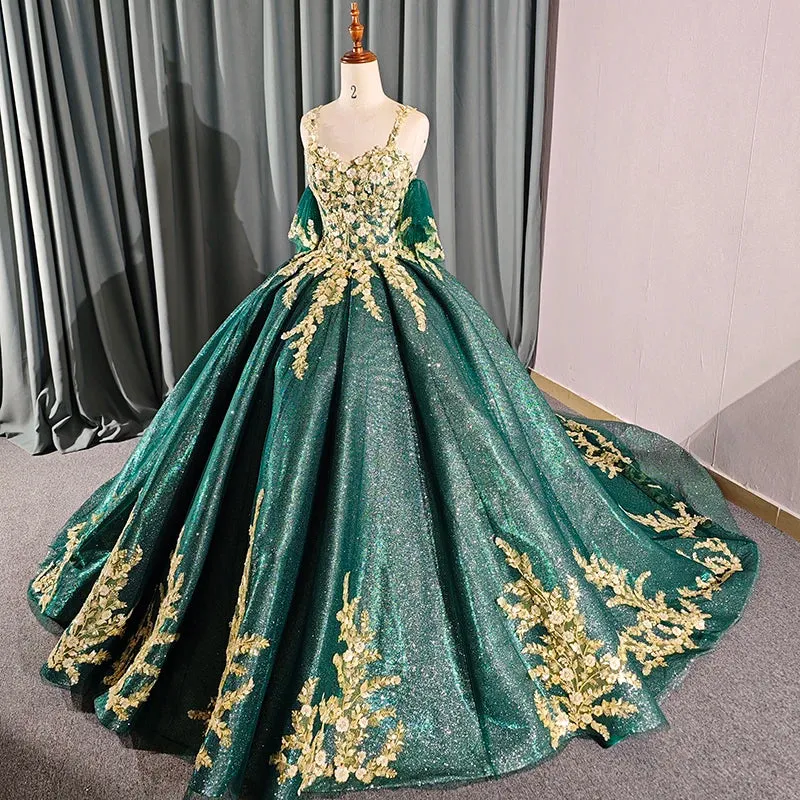 Sequined Ball Gown Quinceañera Dress