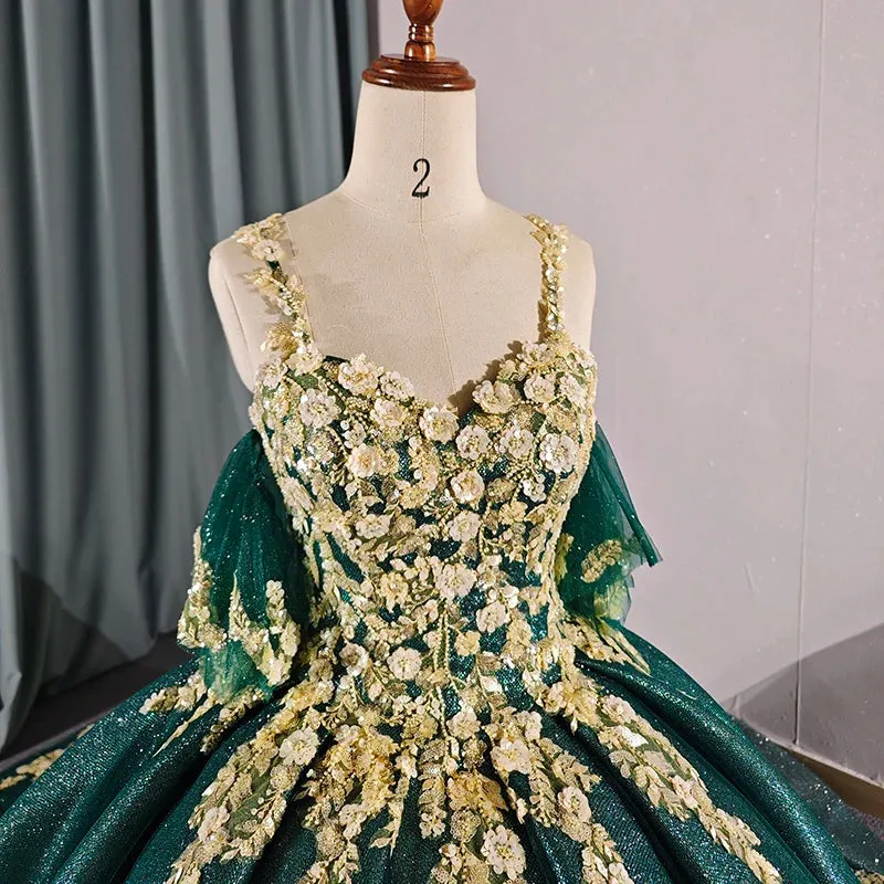 Sequined Ball Gown Quinceañera Dress