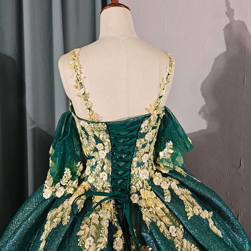 Sequined Ball Gown Quinceañera Dress