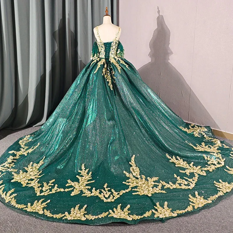 Sequined Ball Gown Quinceañera Dress