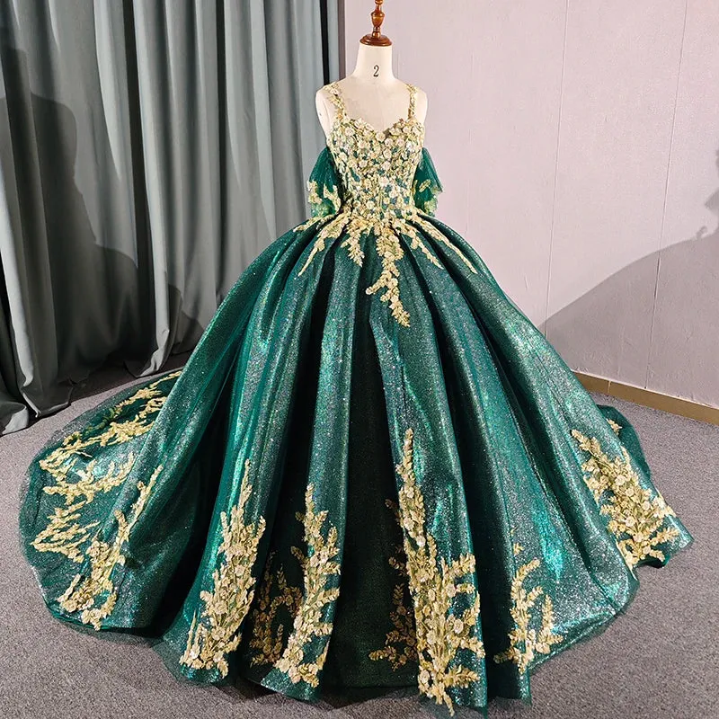 Sequined Ball Gown Quinceañera Dress