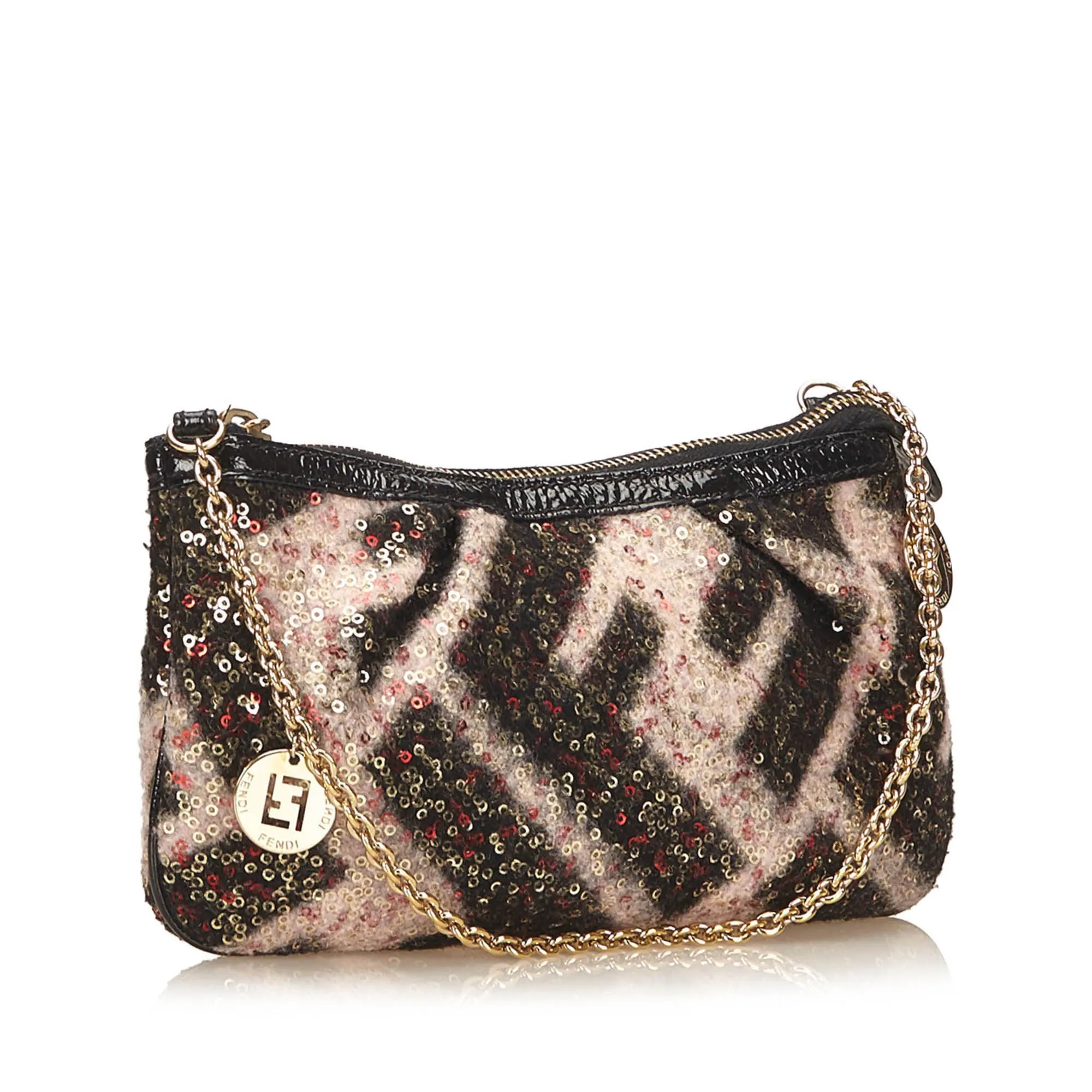 Sequined Brushed Cotton Evening Bag