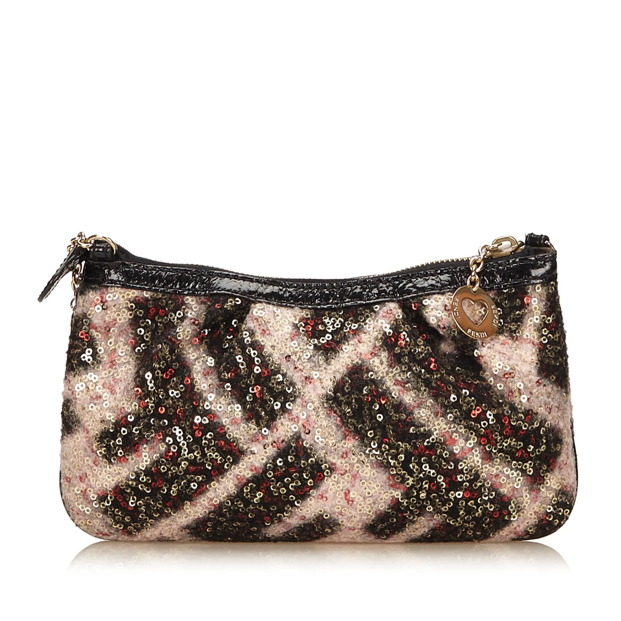Sequined Brushed Cotton Evening Bag