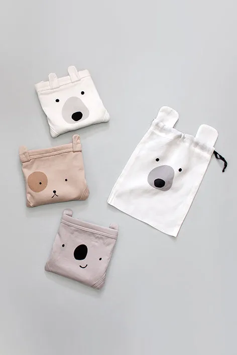 Set of 3 Briefs with Pouch - Fluffy Friends