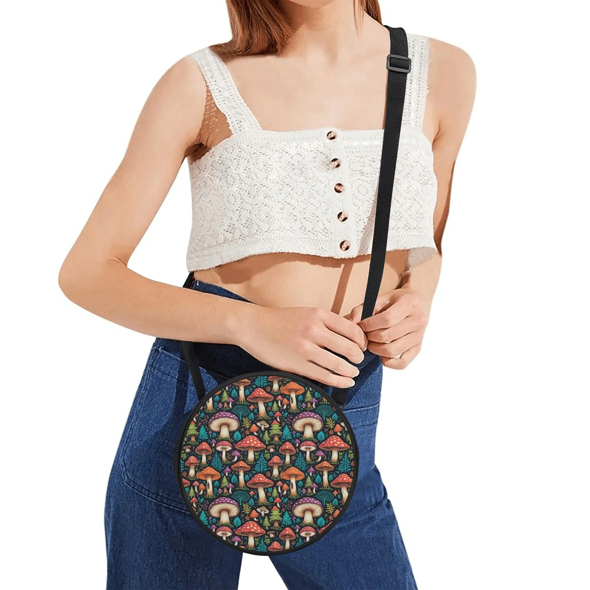 Shroomy Round Satchel Bag
