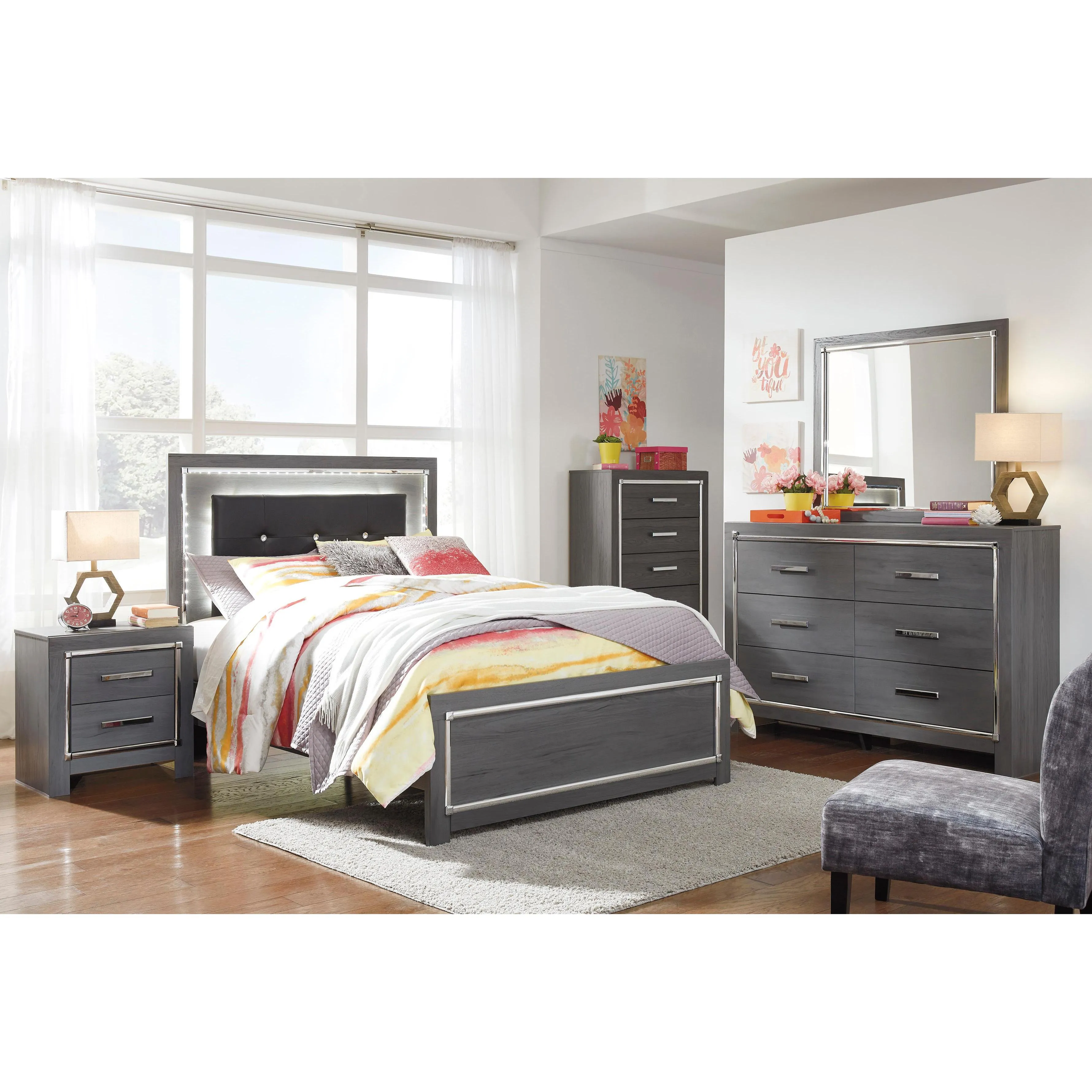 Signature Design by Ashley Lodanna B214B22 6 pc Full Panel Bedroom Set