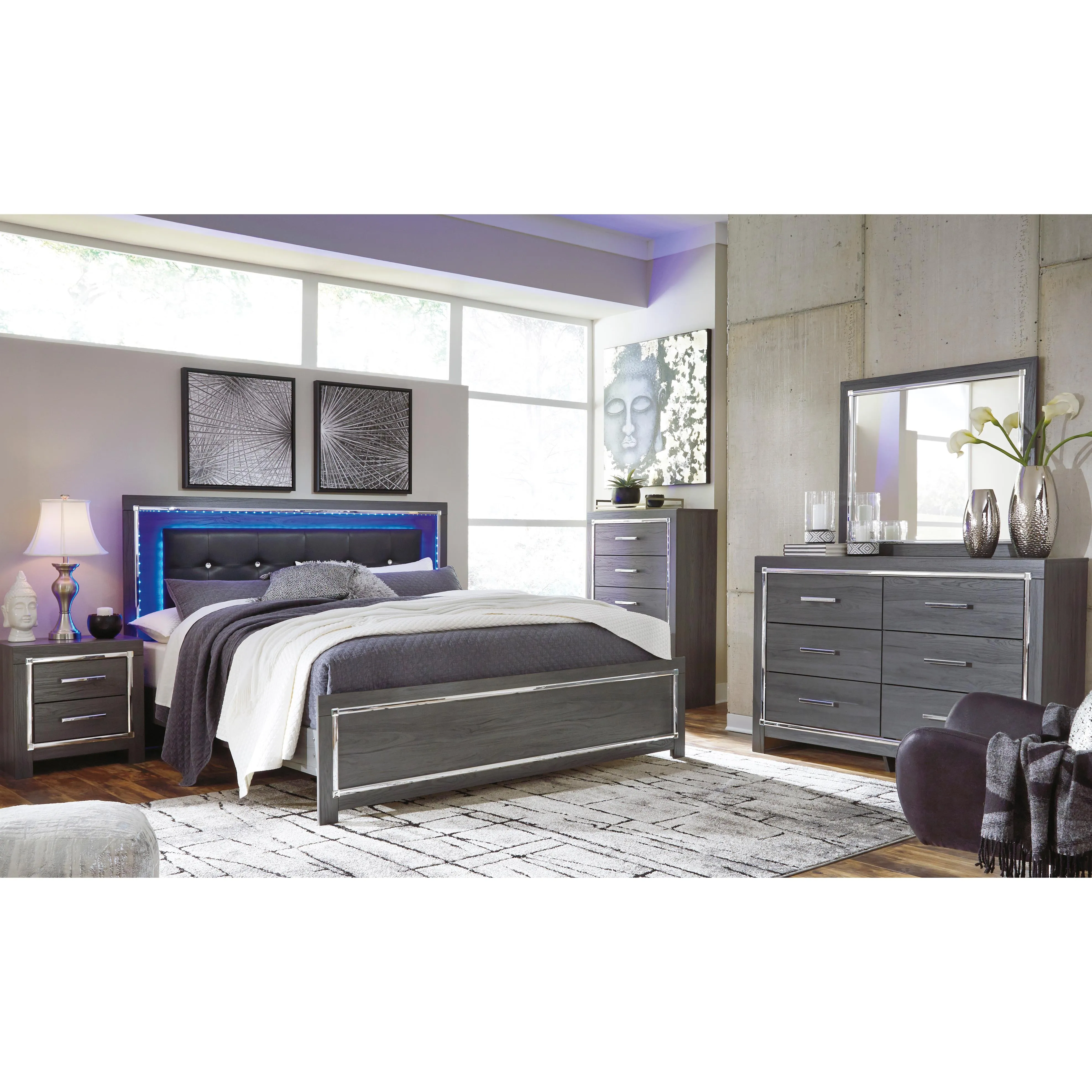 Signature Design by Ashley Lodanna King Panel Bed B214-58/B214-56/B214-97