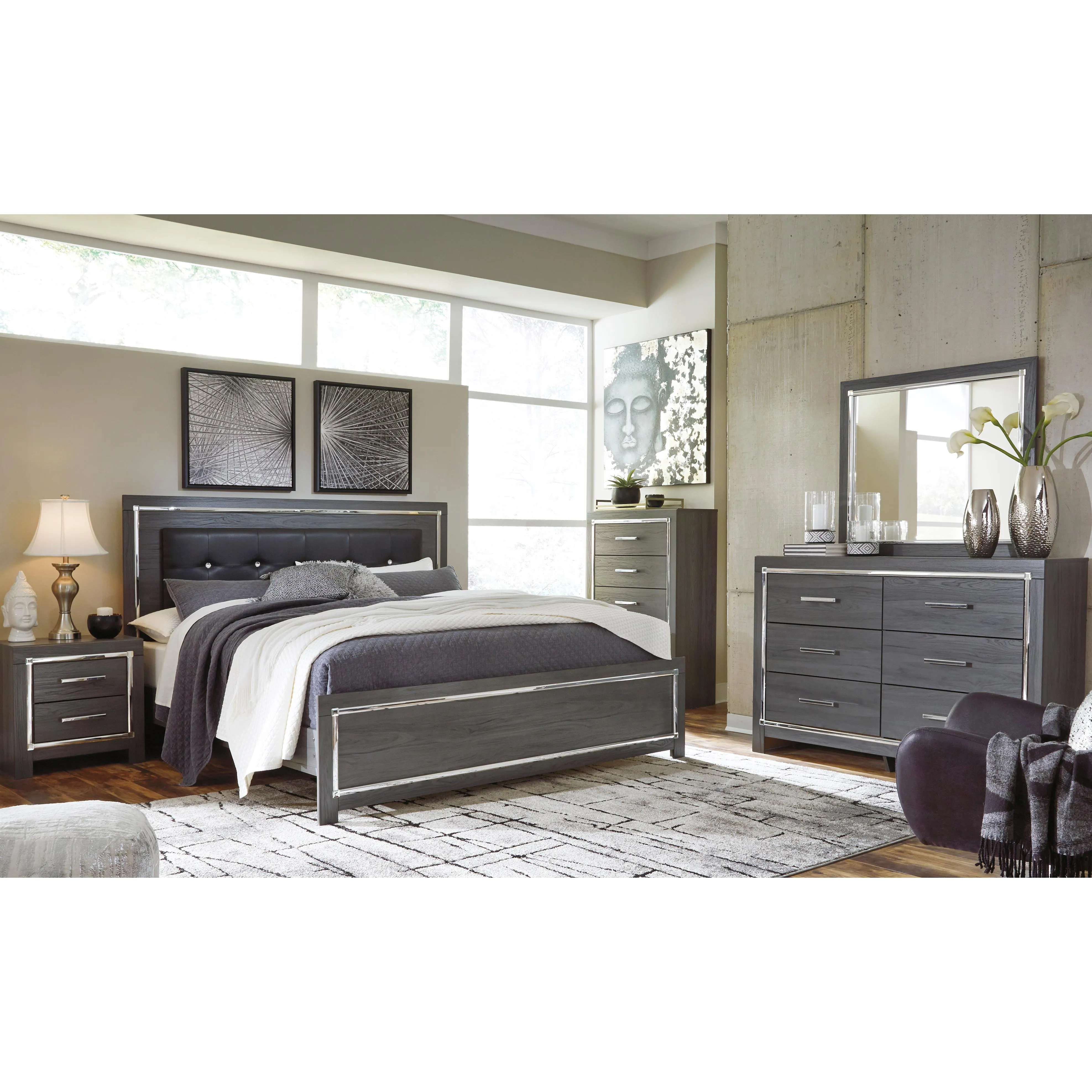 Signature Design by Ashley Lodanna King Panel Bed B214-58/B214-56/B214-97