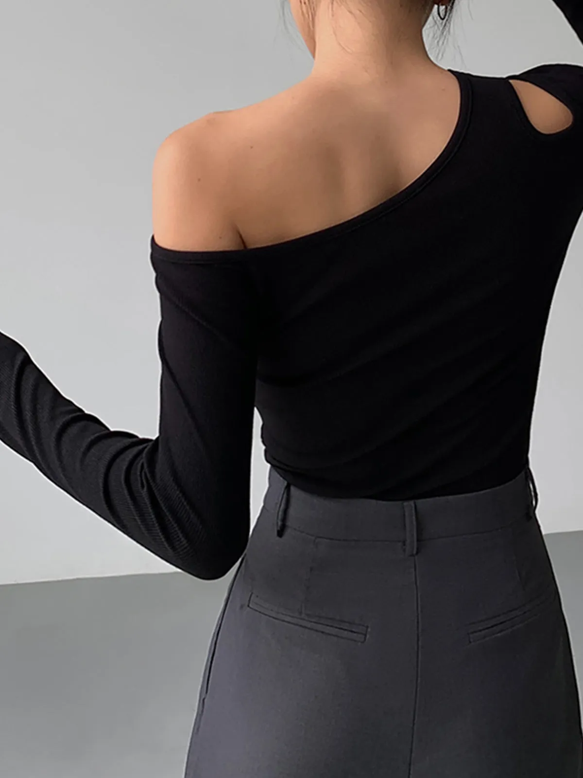 Slinky Cutout Graceful Knit Top