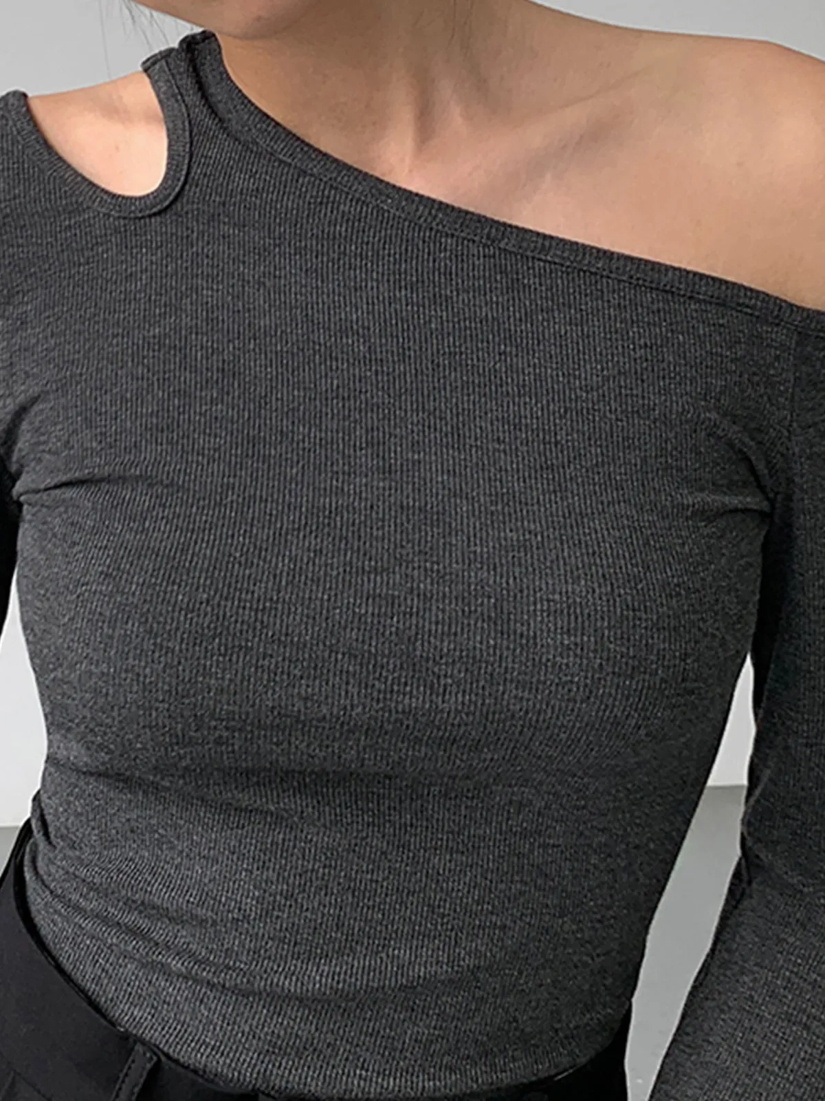 Slinky Cutout Graceful Knit Top