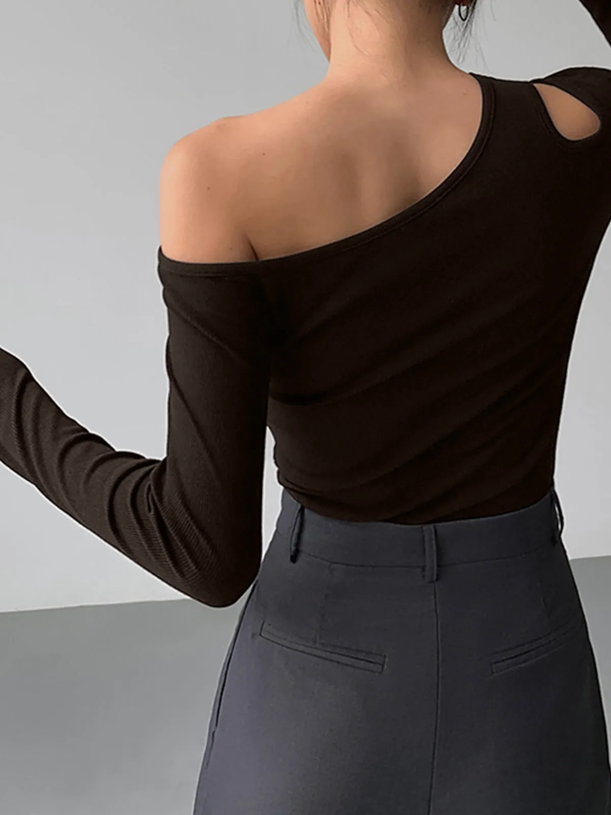Slinky Cutout Graceful Knit Top