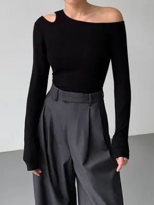 Slinky Cutout Graceful Knit Top