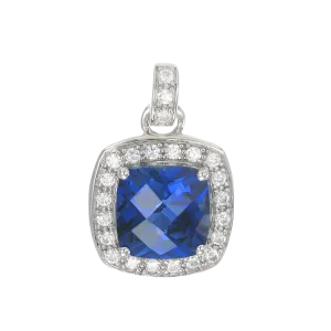 Sparkling Blue Sapphire Pendant
