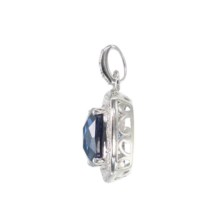 Sparkling Blue Sapphire Pendant