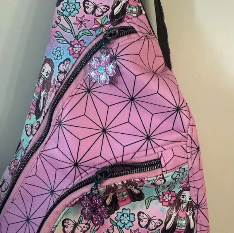 Sparkling Sakura Zipper Pull