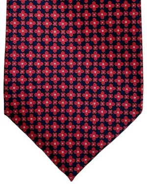Stefano Ricci Tie Dark Blue Red Geometries