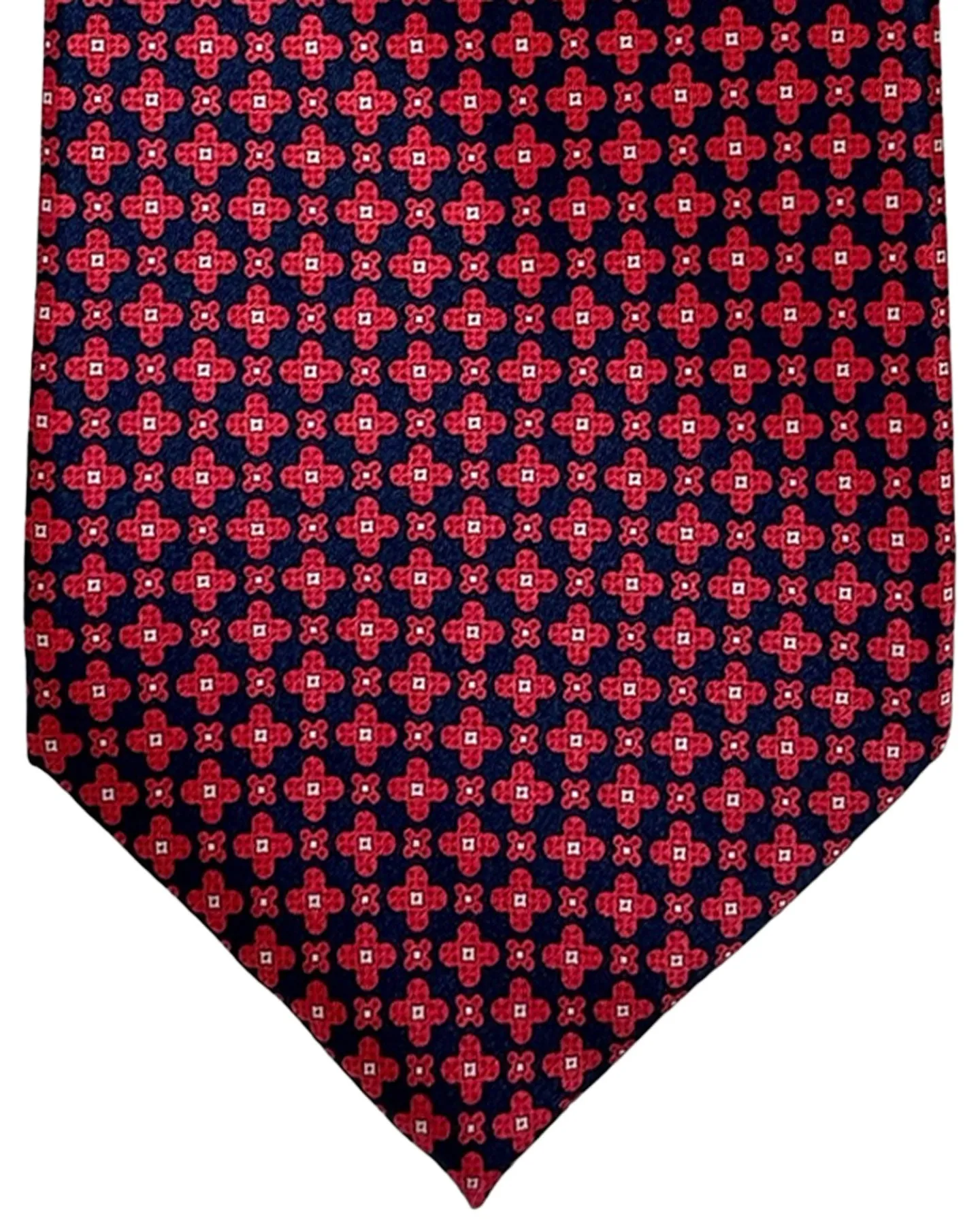Stefano Ricci Tie Dark Blue Red Geometries