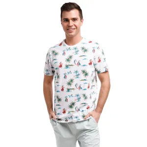 Super Soft Short Sleeve Printed Crew Neck | Hawaiian Vacation