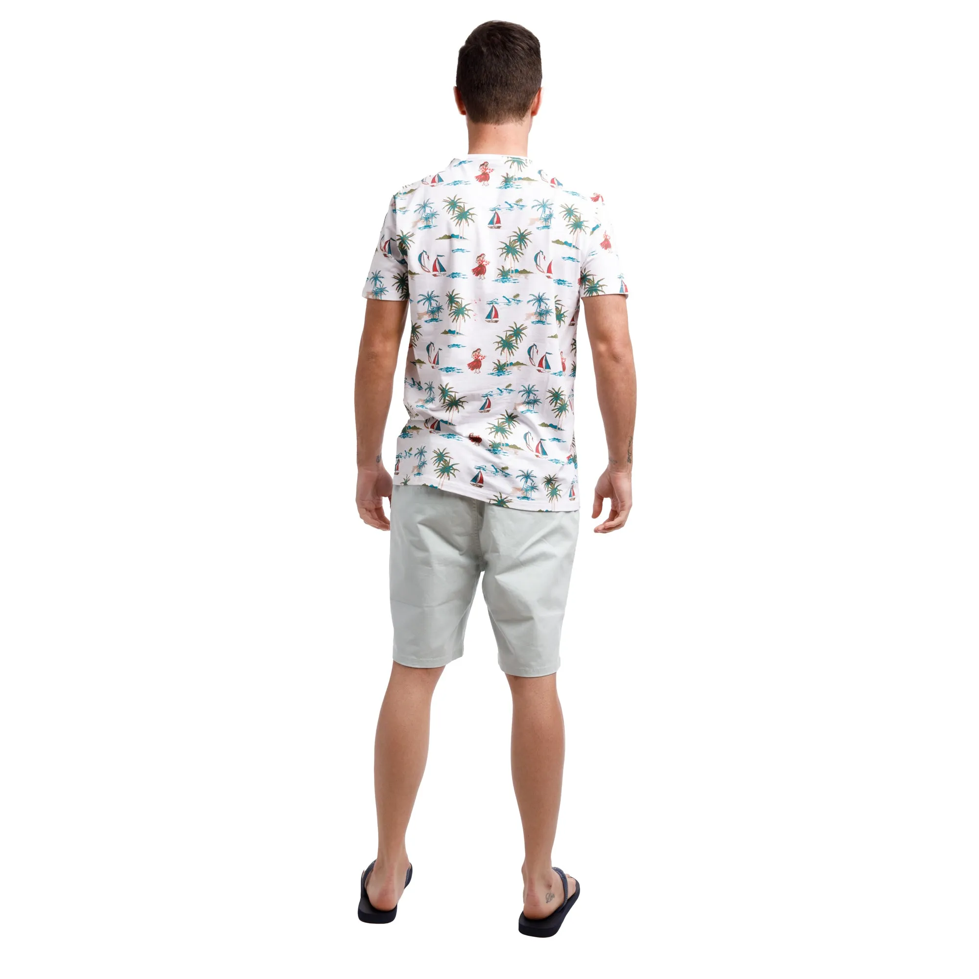 Super Soft Short Sleeve Printed Crew Neck | Hawaiian Vacation