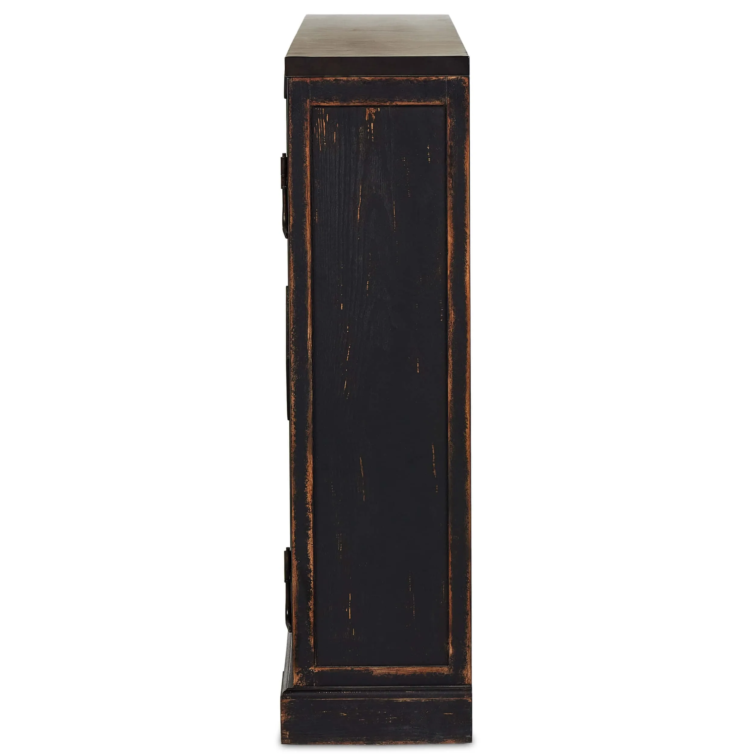 The Humptulips River Moonshine Cabinet, Distressed Burnt Black
