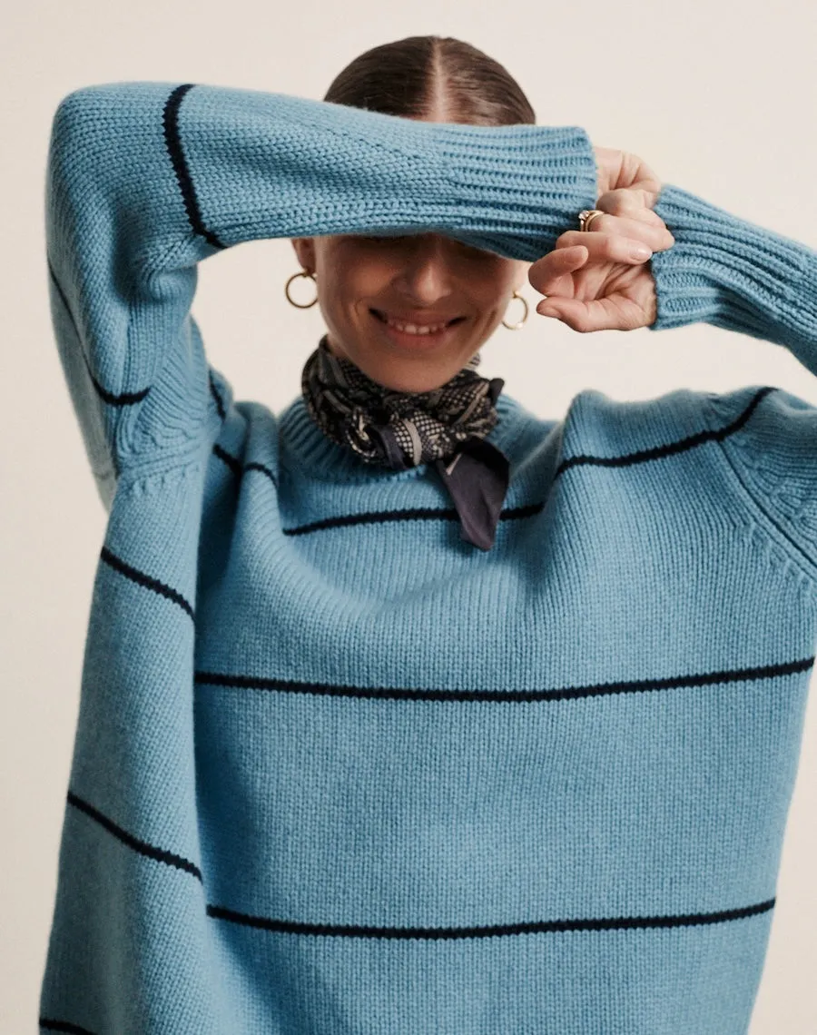 The OVERSIZE - Morning Blue & Navy x Repaired, Renewed