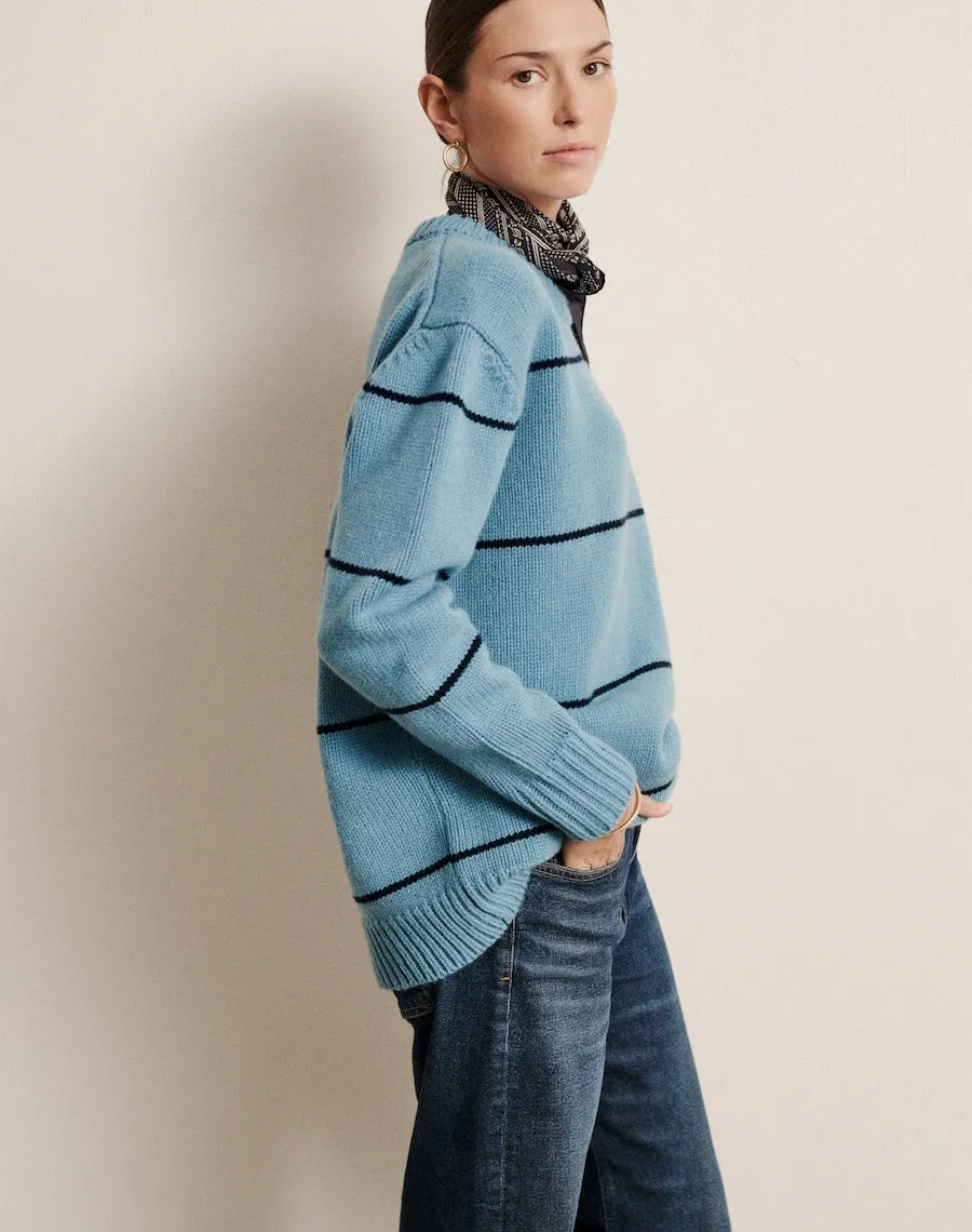 The OVERSIZE - Morning Blue & Navy x Repaired, Renewed