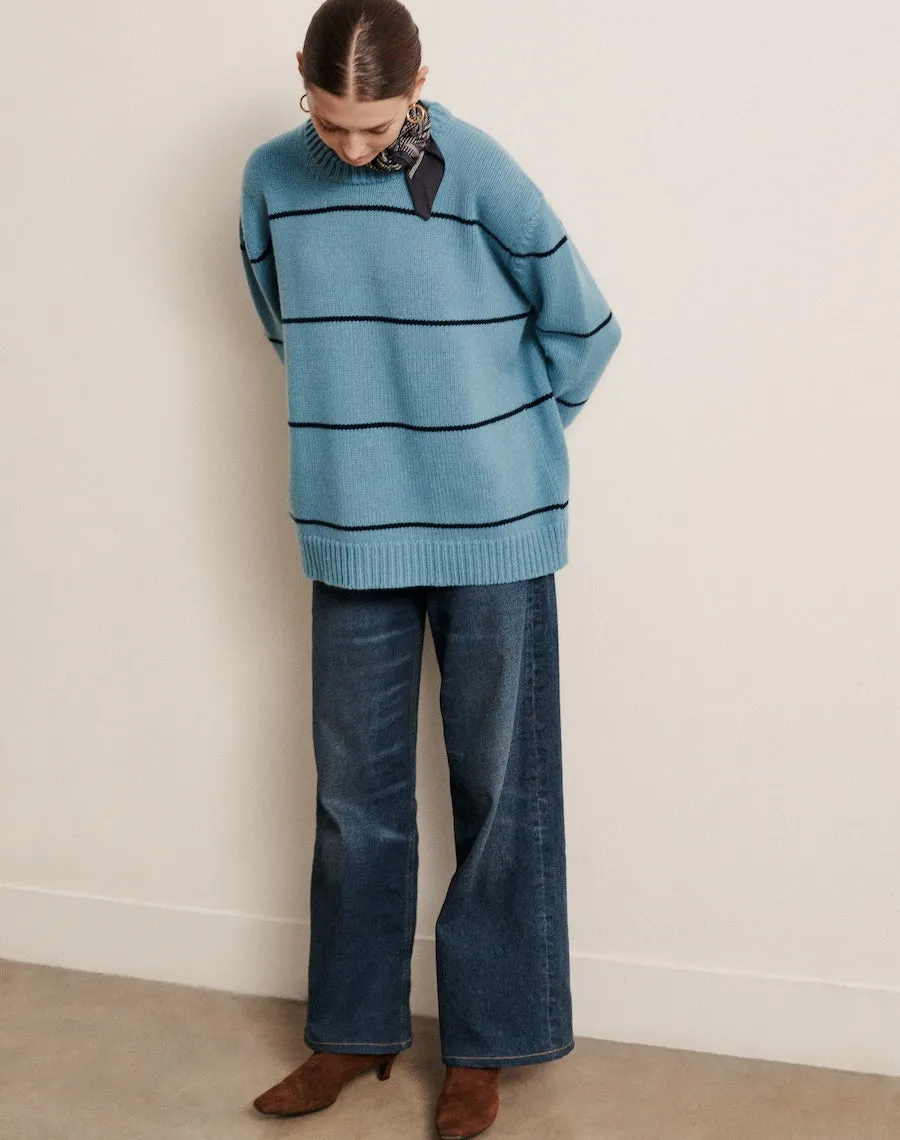 The OVERSIZE - Morning Blue & Navy x Repaired, Renewed