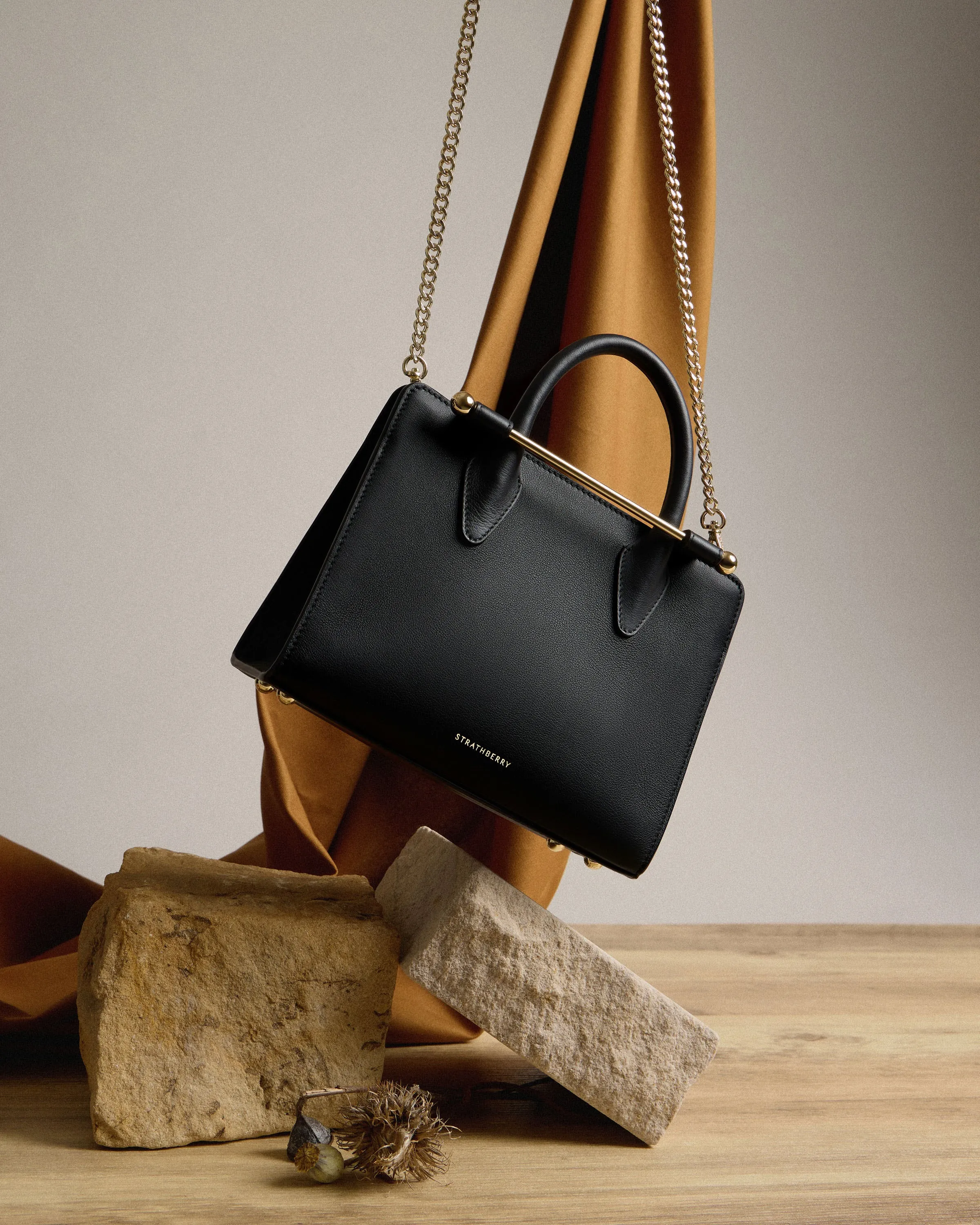 The Strathberry Mini Tote - Black