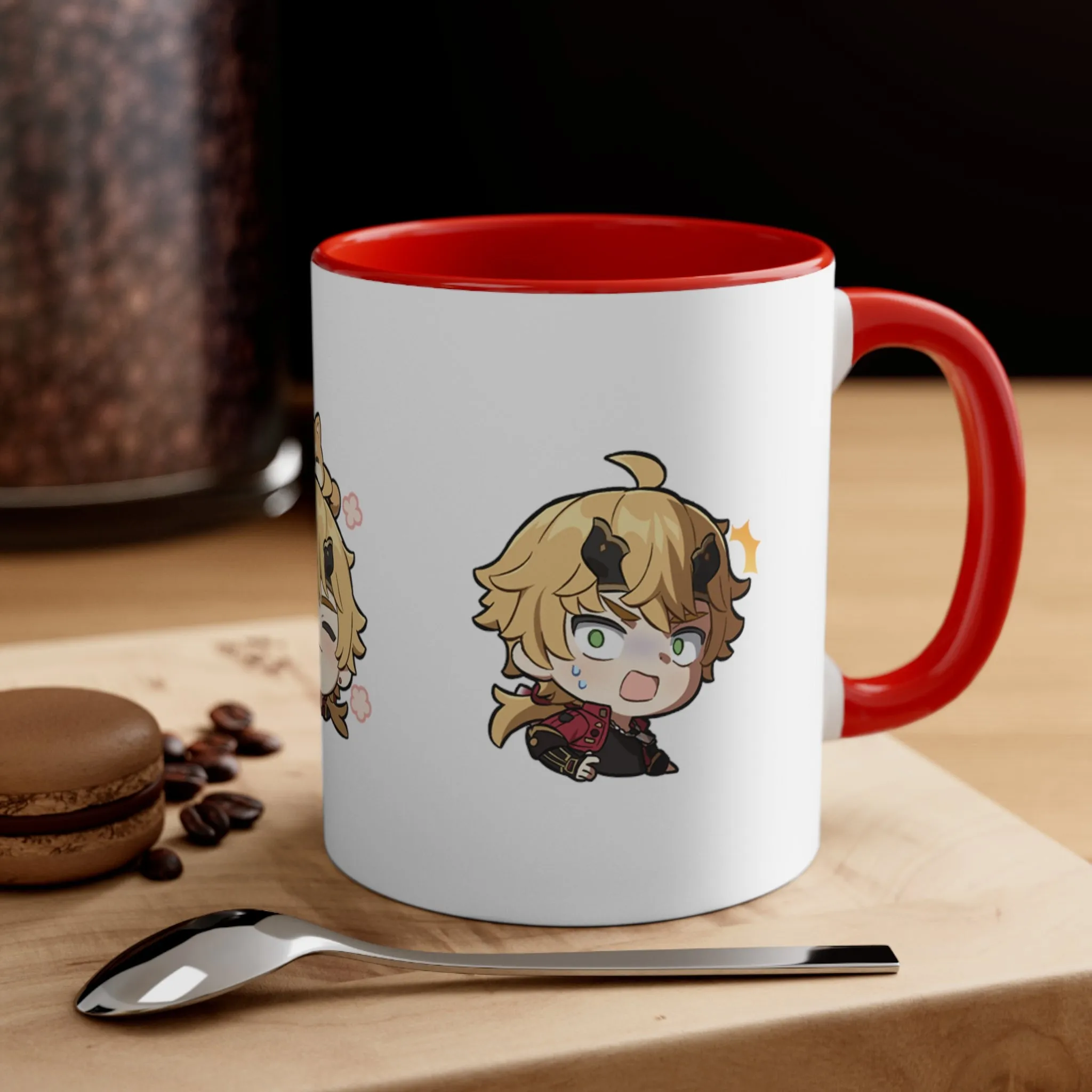 Thoma Genshin Impact Accent Coffee Mug, 11oz Cups Mugs Cup Gift For Gamer Gifts Game Anime Fanart Fan Birthday Valentine's Christmas