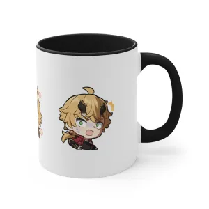 Thoma Genshin Impact Accent Coffee Mug, 11oz Cups Mugs Cup Gift For Gamer Gifts Game Anime Fanart Fan Birthday Valentine's Christmas