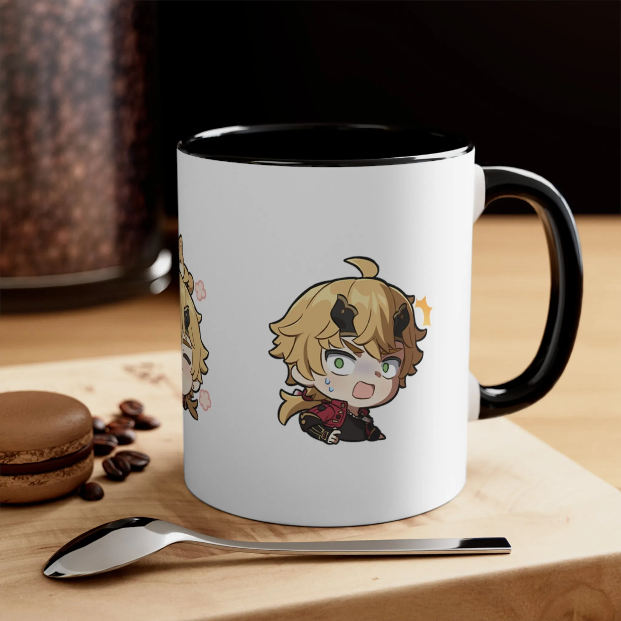 Thoma Genshin Impact Accent Coffee Mug, 11oz Cups Mugs Cup Gift For Gamer Gifts Game Anime Fanart Fan Birthday Valentine's Christmas