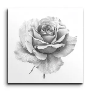 Timeless Elegance: Hyper-Realistic Grayscale Rose