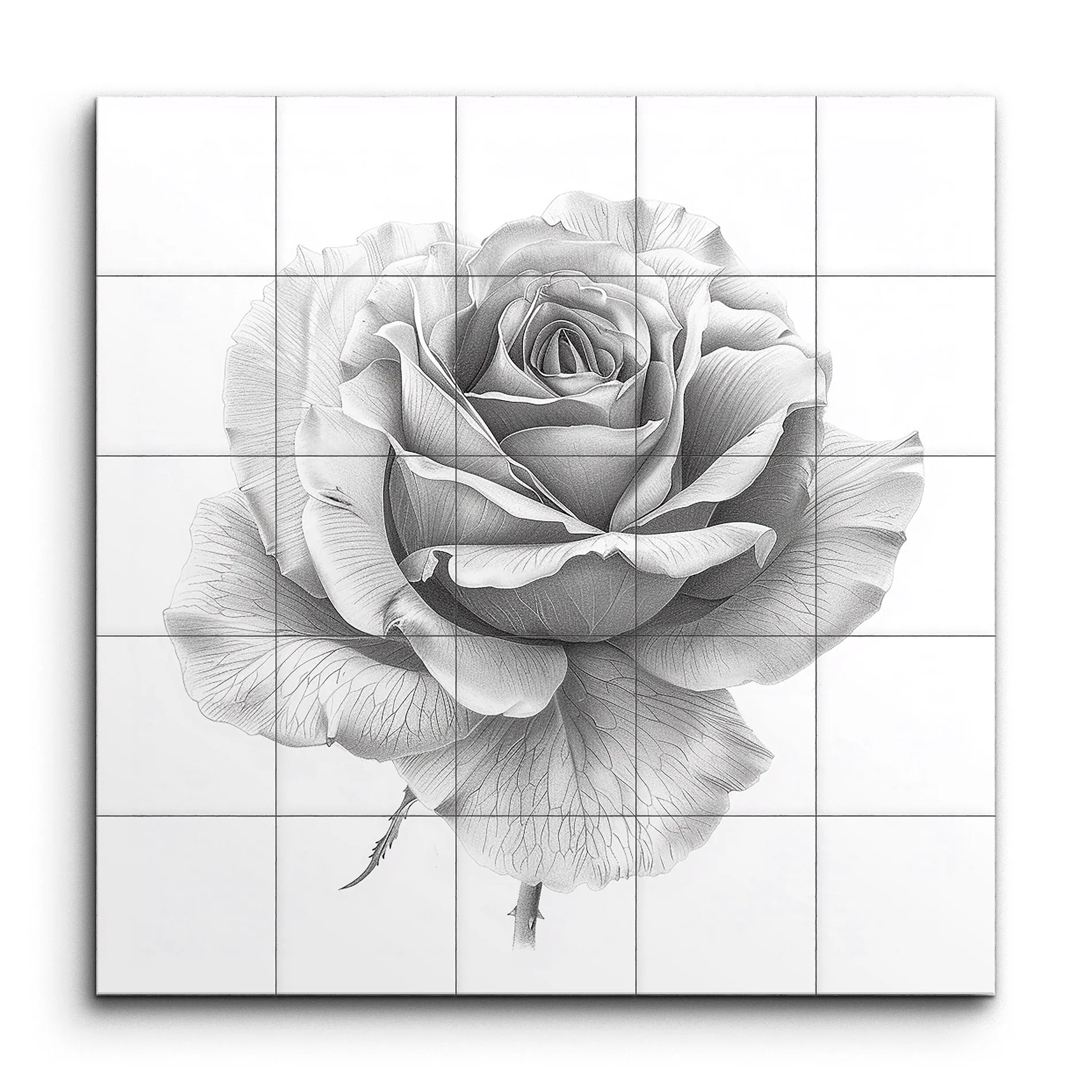 Timeless Elegance: Hyper-Realistic Grayscale Rose