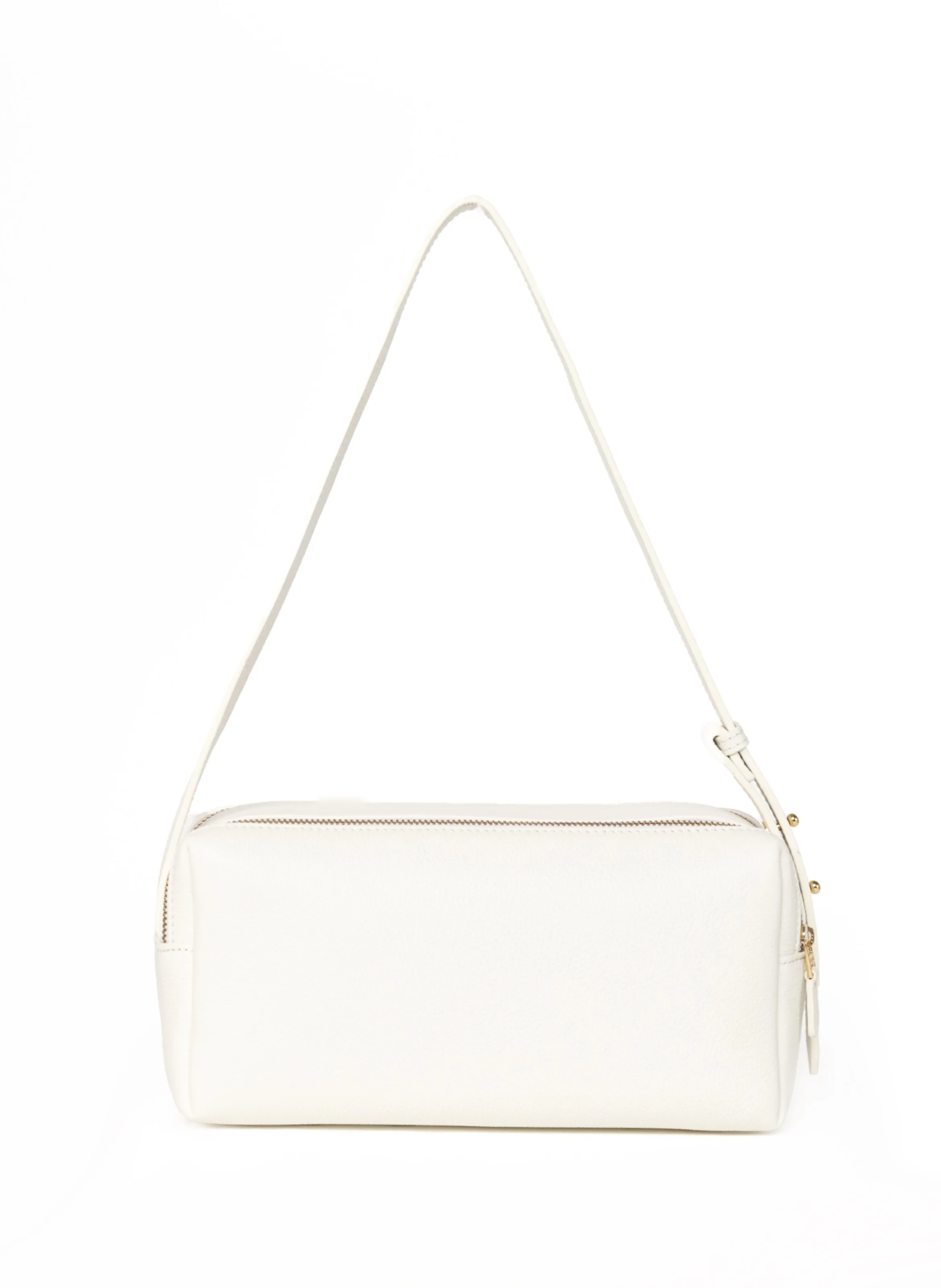 Trousse Pebbled Leather White