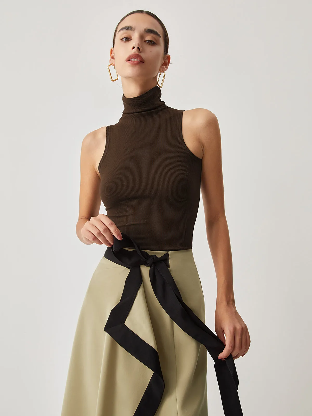 Turtleneck Charming Rib Top