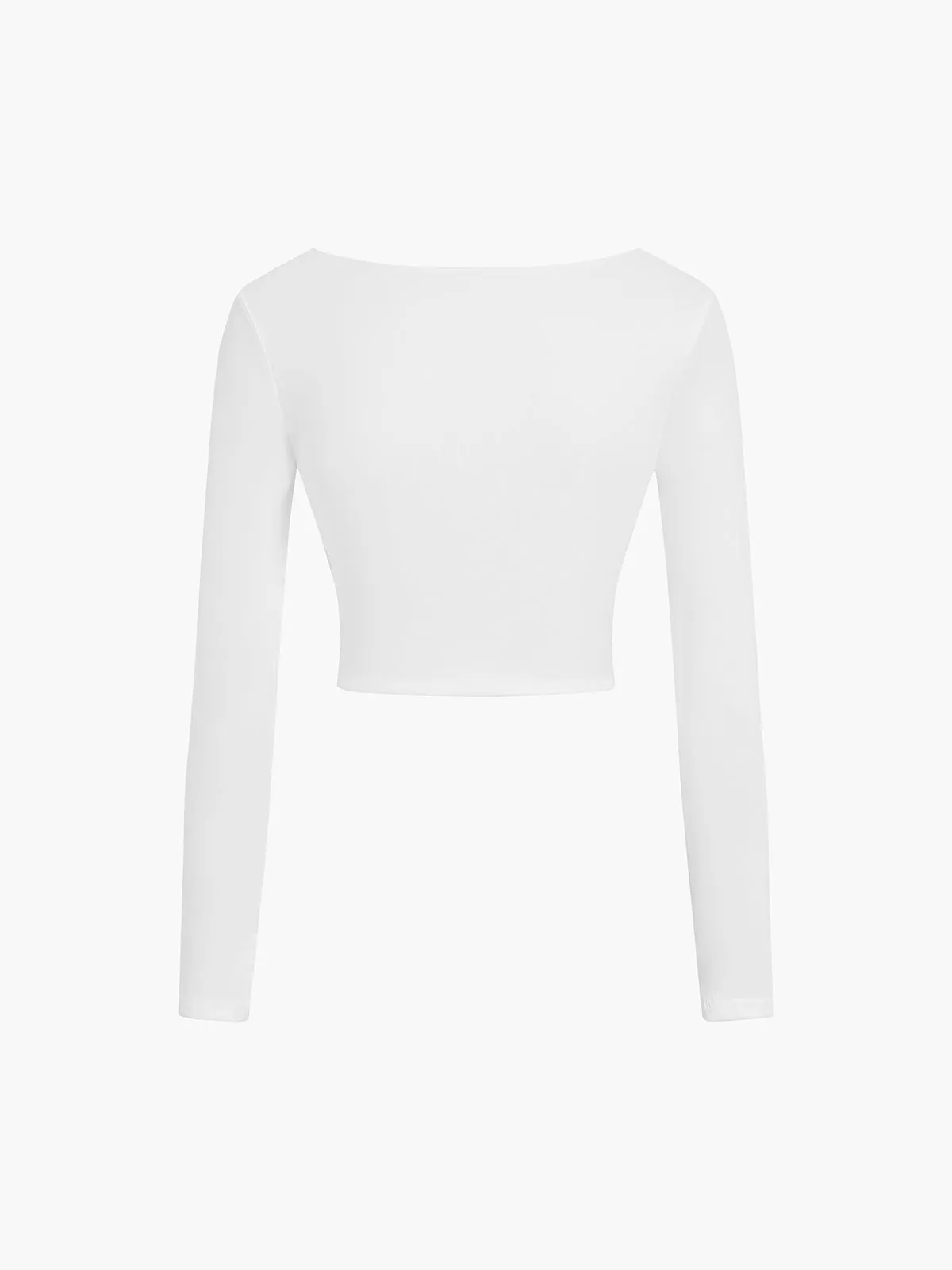 Twist Long Graceful Sleeve Crop Shirt