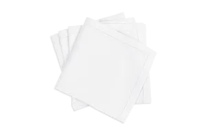 Valentina Hemstitch Napkin, White - Set of 4 with Monogram