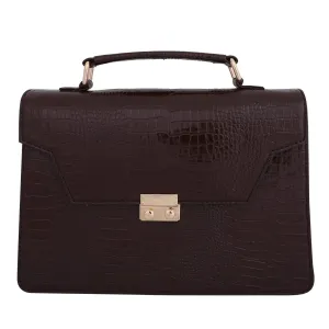 Vegan Croco Leather Satchel Hand Bag