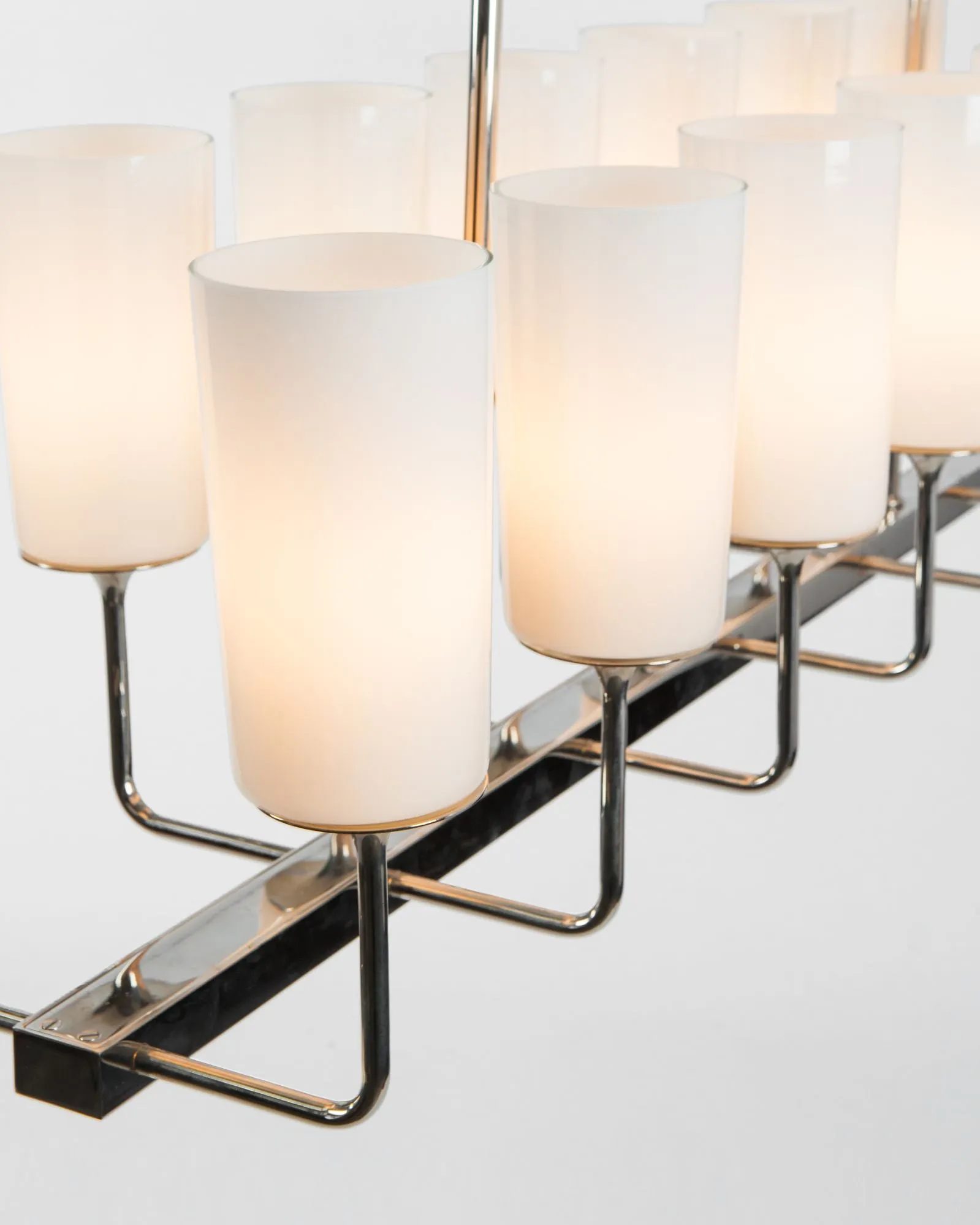 Veronique Linear 14 Chandelier with Glass Shades