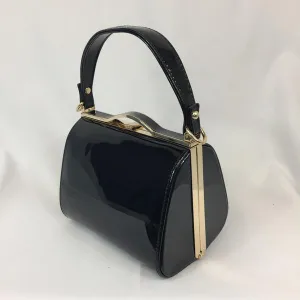 Vintage Inspired Lilly Hand Bag In Classic Black