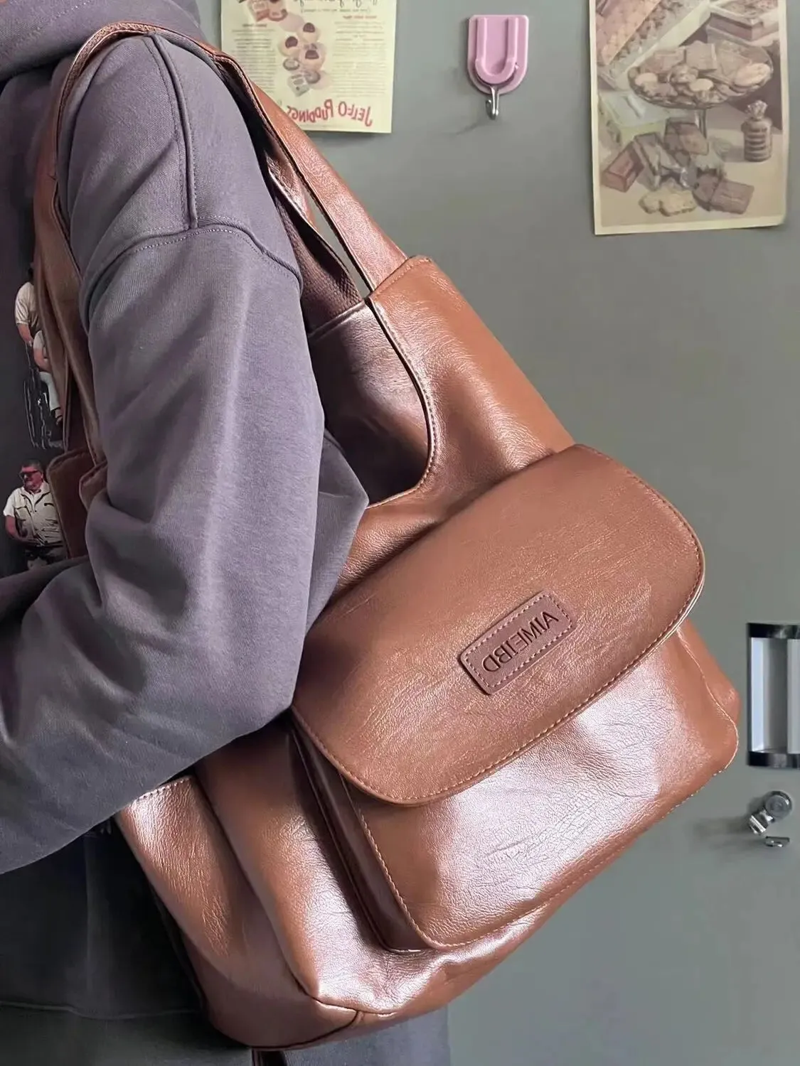 Vivina™ Vintage Leather Shoulder Bag