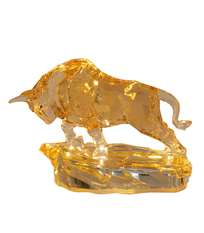 Wall Street Bull with Light