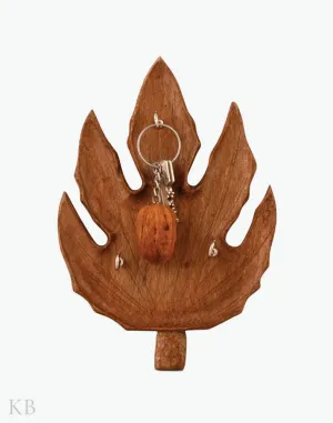 Walnut Wood Small Chinar Key Hanger