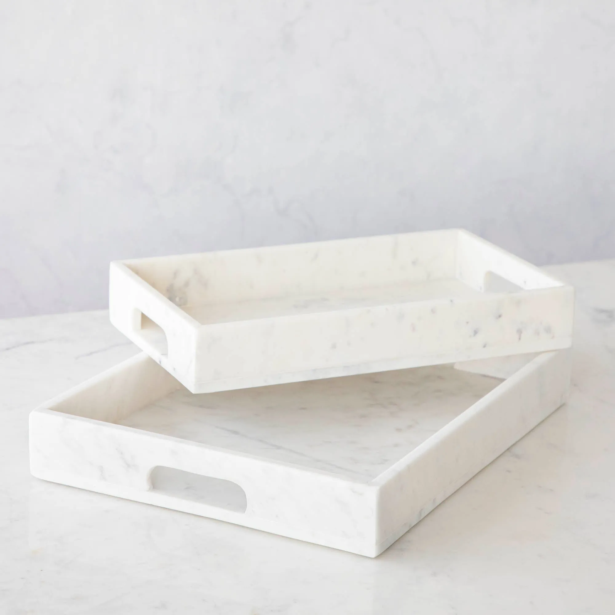 White Marble Rectangular Tray