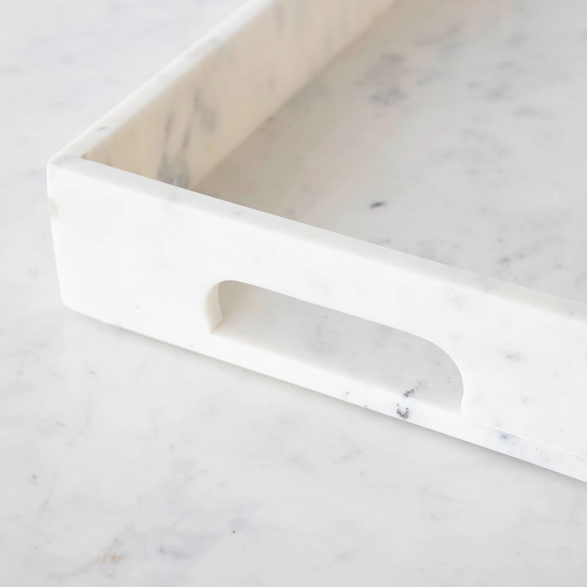 White Marble Rectangular Tray