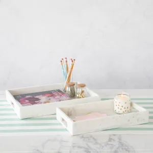 White Marble Rectangular Tray