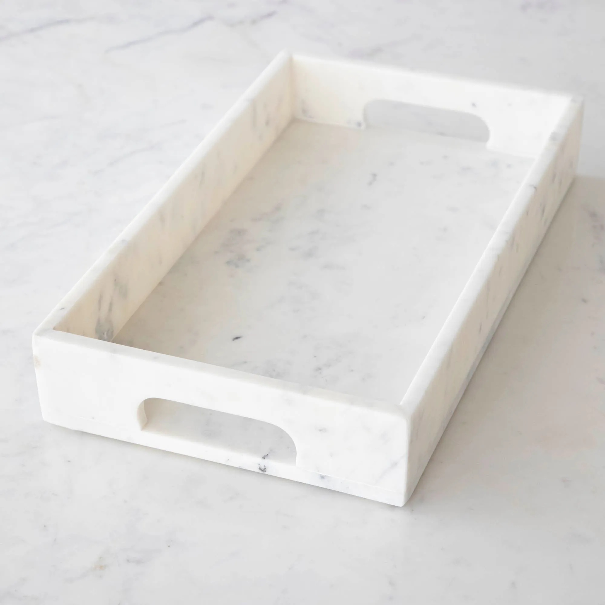 White Marble Rectangular Tray