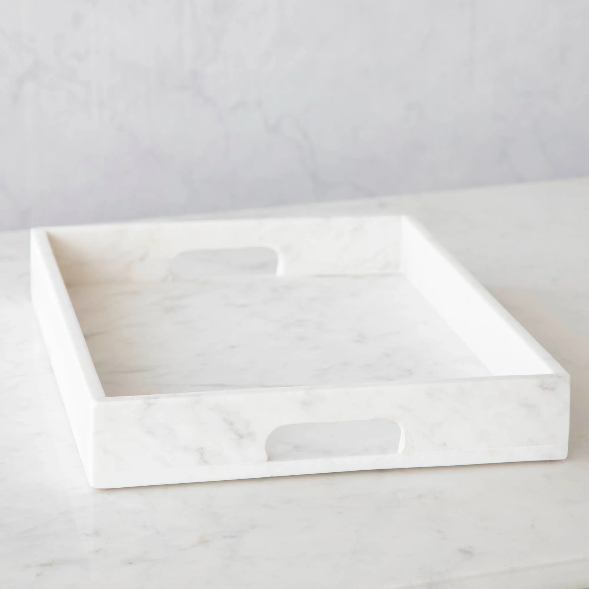 White Marble Rectangular Tray
